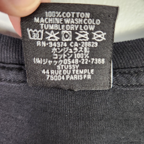 Rare NWOT Stussy International 1980 Blur Tee In Black Streetwear Small #0592 - Picture 8 of 8